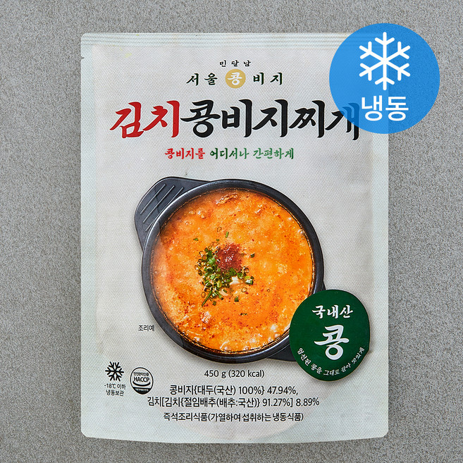 서울콩비지 김치 콩비지찌개 (냉동), 450g, 1개