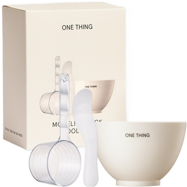 원씽 모델링 팩볼 + 계량컵 + 스파출라 세트, 혼합색상, 1세트