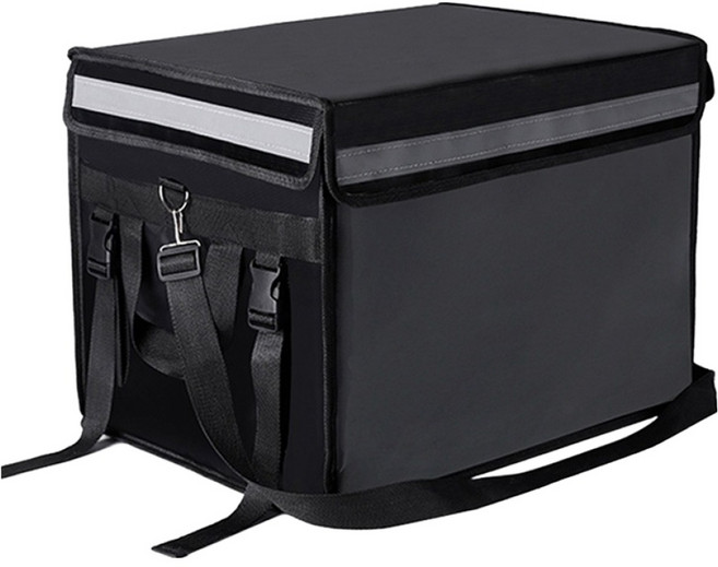 트레벨로 자석형 자전거 킥보드 보온보냉 배달가방 중 48L, 블랙, 1개