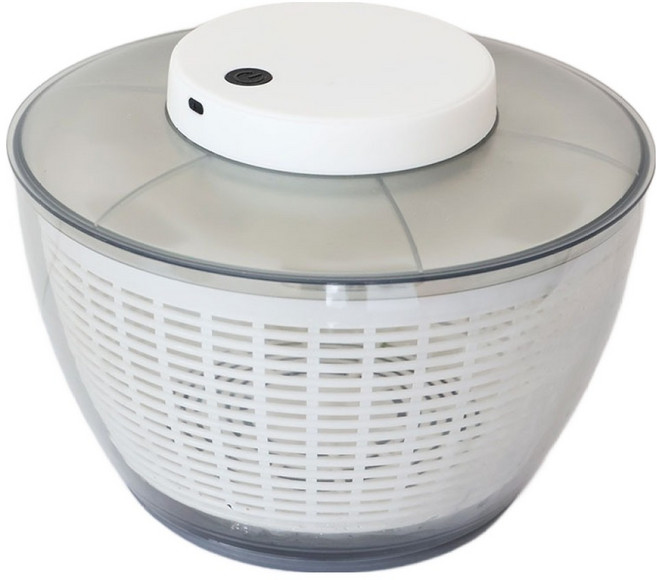 하우스팁 원터치 무선 전동 야채과일탈수기 화이트 4.75L