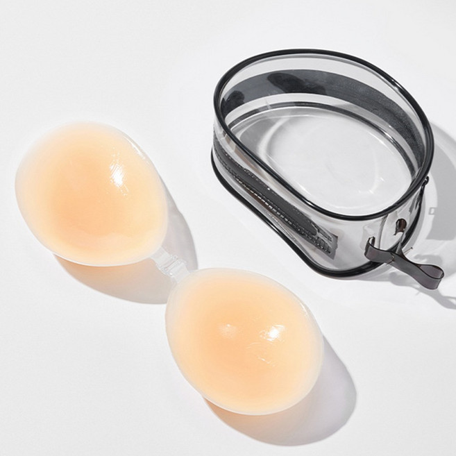 Elsso 豐盈高級矽膠隱形胸罩 + 收納袋套組