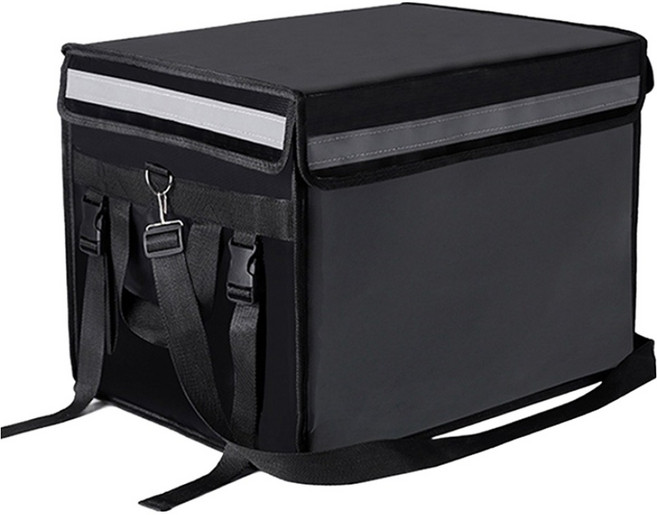 트레벨로 자석형 자전거 킥보드 보온보냉 배달가방 대 62L, 블랙, 1개