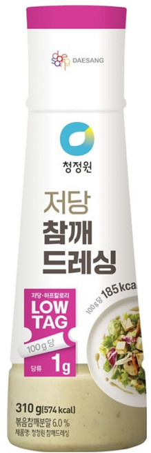 청정원 저당 참깨 드레싱, 310g, 1개