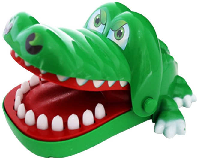 아가플러스 심장 쫄깃 악어 이빨 룰렛 게임, 혼합색상, 1개