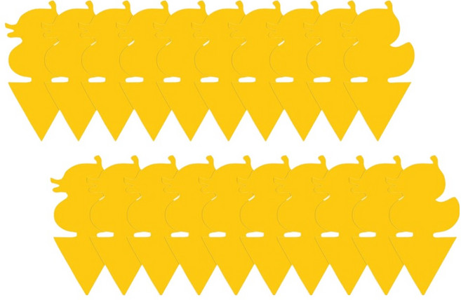 마켓플랜 초파리 끈끈이 벌레퇴치 화분꽂이 오리, 3g, 20개