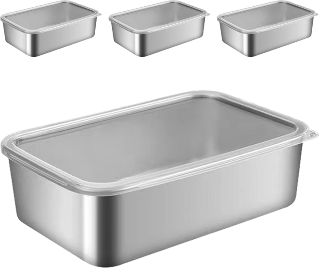 BangJiaShi 幫家適 不鏽鋼保鮮盒 附蓋子 小號(12 x 10.5 x 5.5cm), 單件, 4個