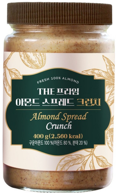 그린너트 더프라임 아몬드스프레드 크런치, 1개, 400g