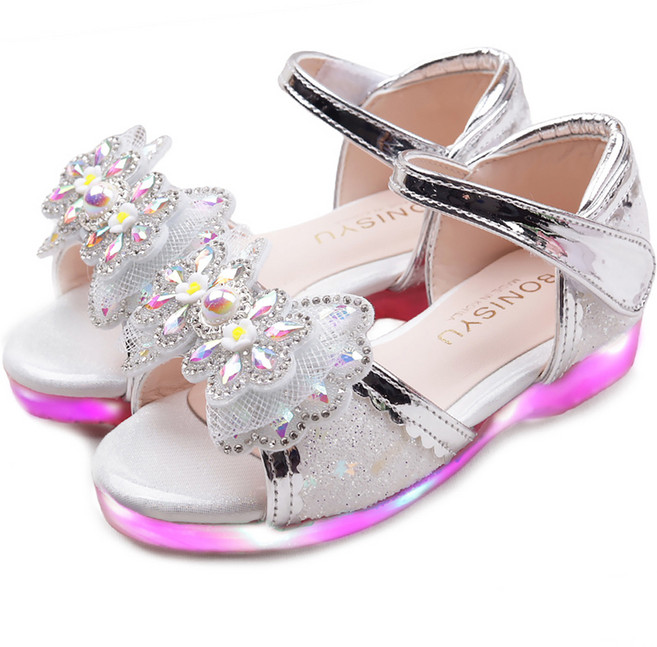 풋풋 여아용 에델루나 LED 샌들