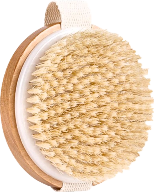 AHOYE 天然豬鬃毛掌上沐浴刷 木頭色, 1個, 1入