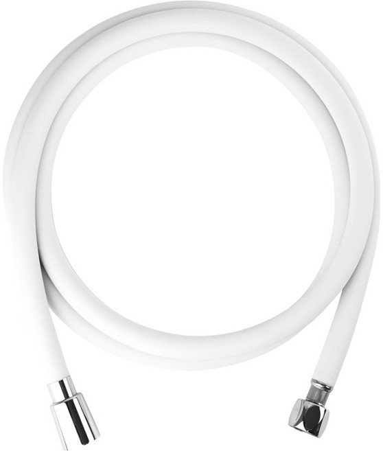 대림바스 잔수배출 실리콘 샤워호스, 2m, 화이트