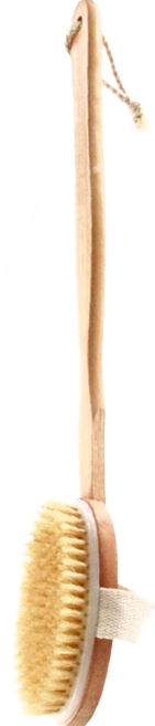 AHOYE 木質刷頭可拆兩用按摩沐浴刷, 木頭色, 1支, 1入