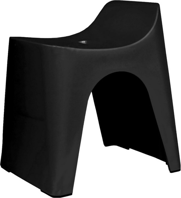 휴바스 일본 높은 욕실의자, 블랙