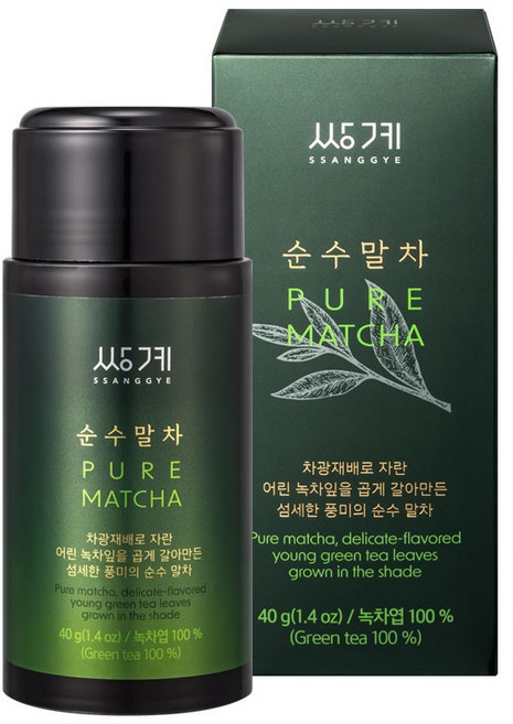 SSANGGYE 純粹抹茶, 1個, 1入, 40g