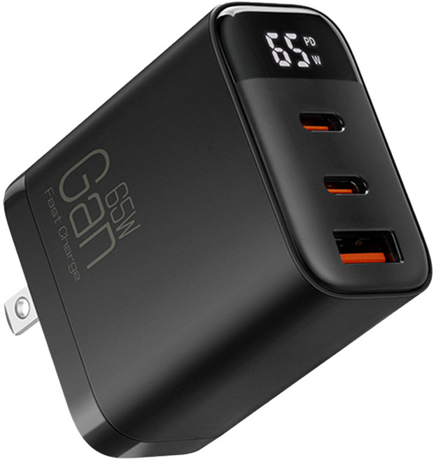 CYKE 65W氮化鎵充電器 CYKE-K39, 黑色, 1個