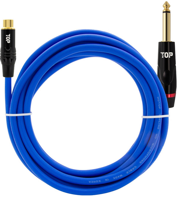 에이치디탑 RCA 암 TO 5.5 스테레오 수 케이블 블루 HT-TP1545, 1개, 1.5m