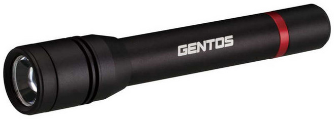 GENTOS Rexeed 專業可調焦手電筒 370流明 IP66 RX-032D, 黑色, 1個