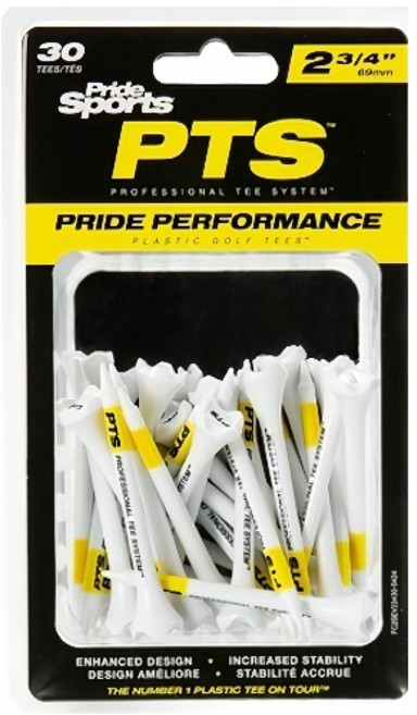 프라이드스포츠 PTS 에볼루션 플라스틱 골프티 2-3/4 30p, 옐로우, 1개