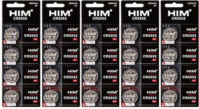 힘 리튬이온 코인 건전지 CR2032, 4개입, 5개