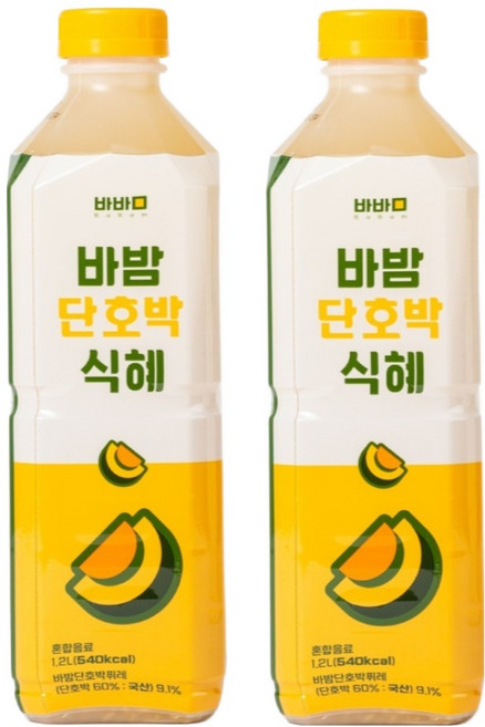 바밤 단호박 식혜, 1.2L, 2개