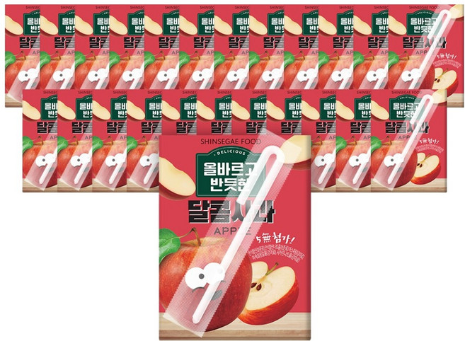 신세계푸드 올바르고 반듯한 달콤사과 주스, 120ml, 24개