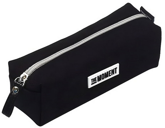 POPO FANCY The Moment 簡約筆袋 黑色 時尚文具收納 男女通用款, 1個