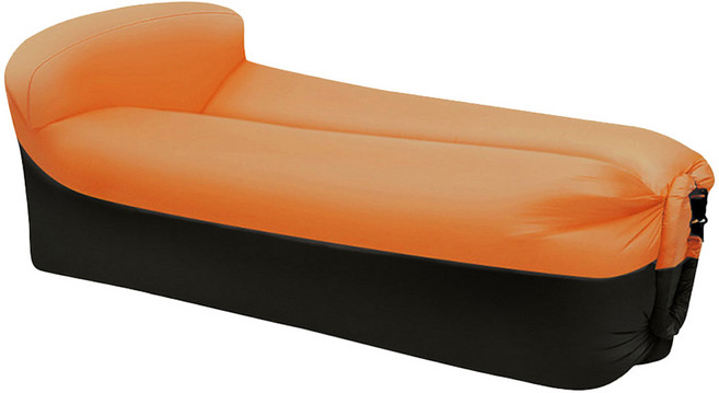 戶外充氣沙發 枕頭款, 橘色拼黑