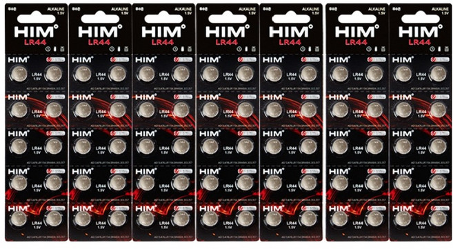 힘 코인건전지 LR44 1.5V, 10개입, 7개