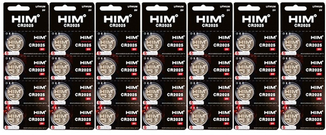 힘 건전지 3V CR2025, 4개입, 7개