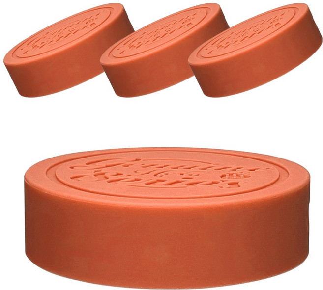 미르코리아 헥사 제뉴엔 유리병 실리콘 뚜껑 70mm, 오렌지, 4개