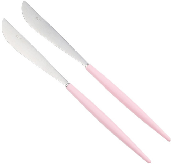 보겐 알르망드 샤틴 커트러리 디너 나이프, 핑크, 2개