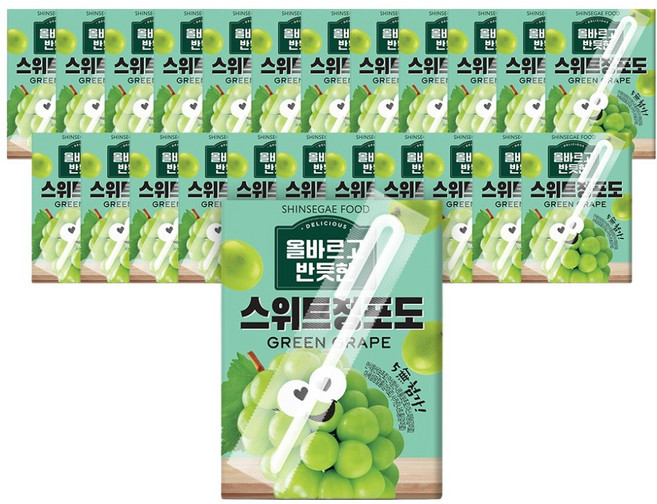 SHINSEGAE FOOD 正直香甜青葡萄飲品, 120ml, 24個