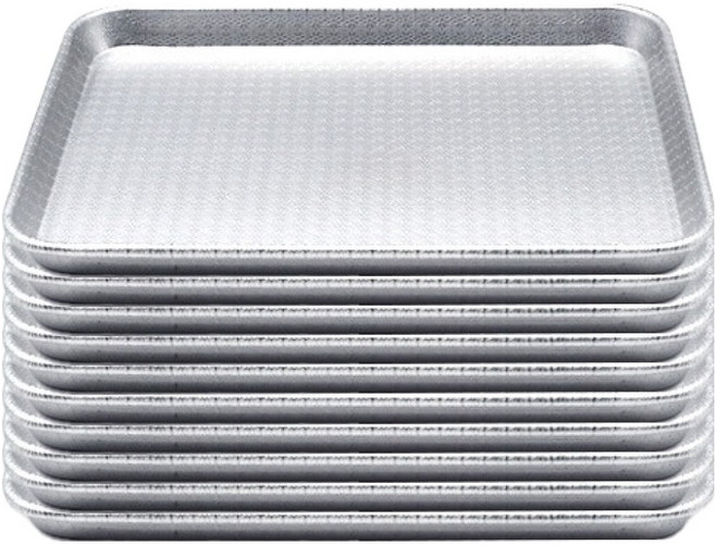 까사베니 알루미늄 직사각 쟁반 엠보싱형, 10개