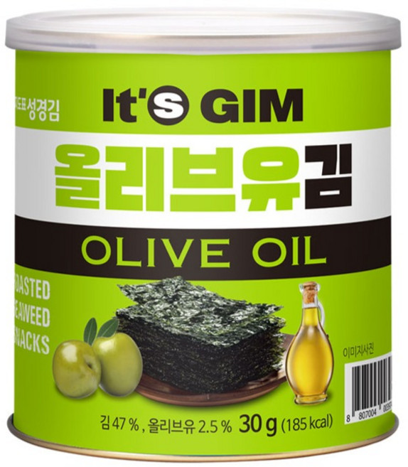 지도표성경 이츠김 올리브 캔김, 30g, 1개