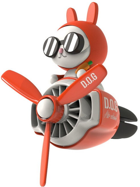 도그독 프로펠러 차량용 송풍구 방향제 토끼, 1개, 오션