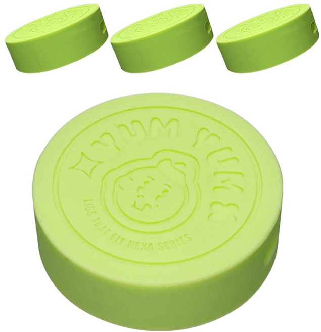 미르코리아 실리콘 헥사 얌얌 유리병 뚜껑 58mm, 그린, 4개