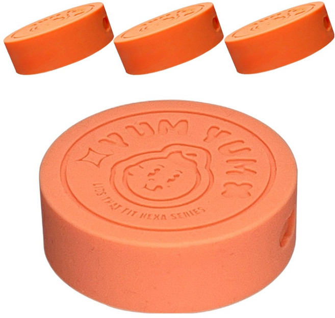 미르코리아 실리콘 헥사 얌얌 유리병 뚜껑 58mm, 오렌지, 4개