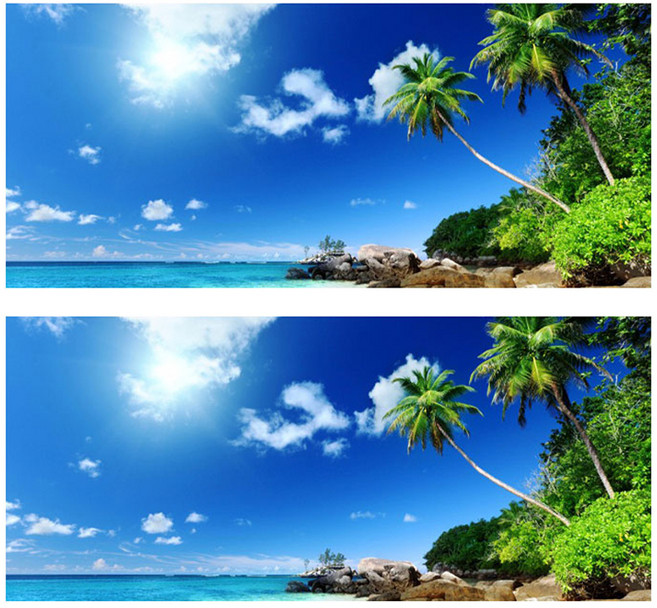 미미네아쿠아 시트지 어항 백스크린, 정오의 휴양지, 2개