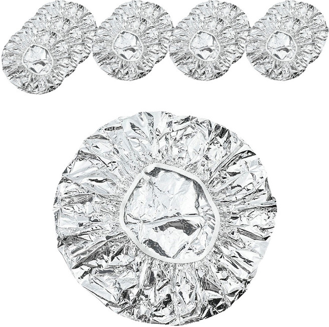 난리시스터즈 알루미늄 호일 셀프 염색 헤어캡, 10개, 실버