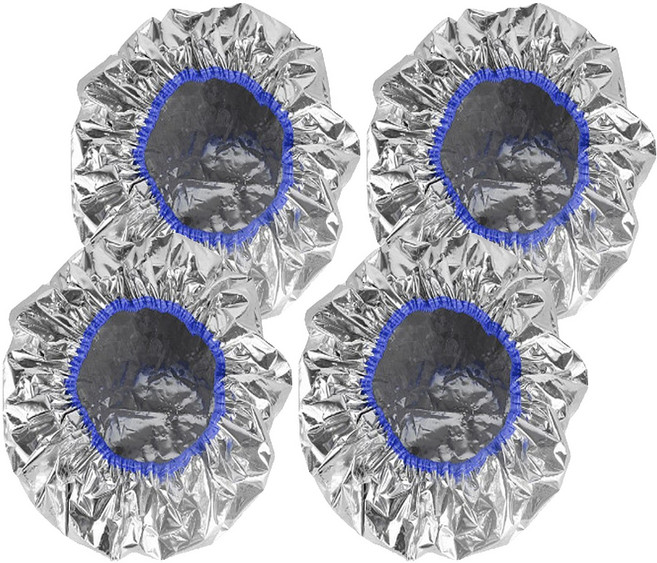 난리시스터즈 알루미늄 호일 셀프 염색 8수 헤어캡, 4개, 블루