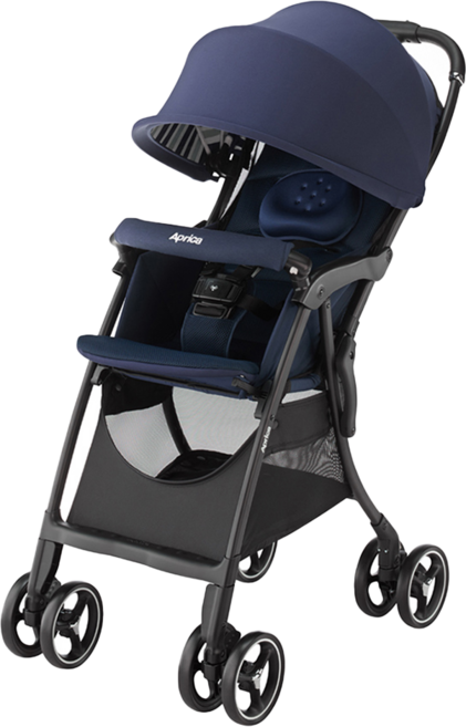 Aprica 愛普力卡 超輕盈單向推車 Cururee 橫行輪 2129307 0~3歲 4.2Kg, 天際藍