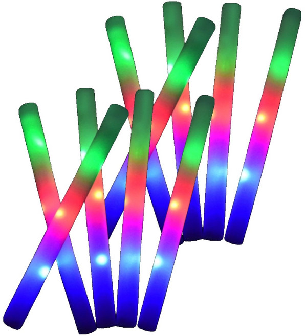 스펀지 야광봉, 4 3색, 10개