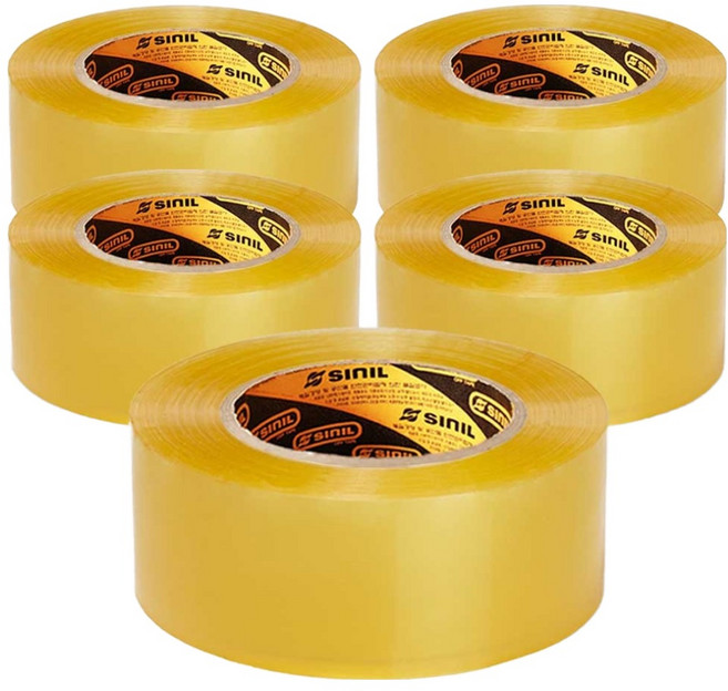 신일테이프 OPP 박스테이프 48mm x 80m, 투명, 5개