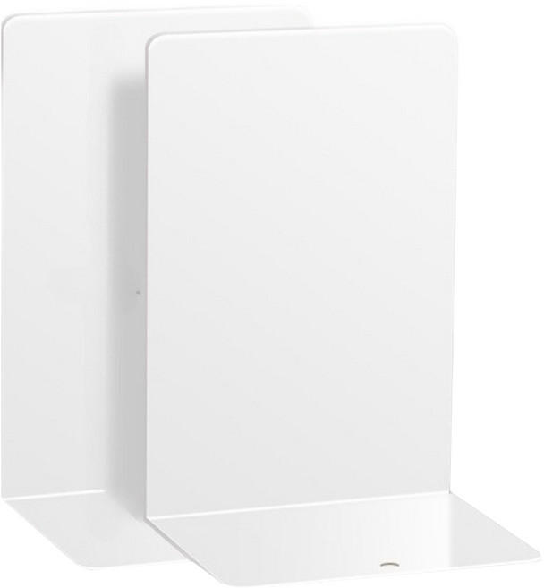 미소로운 묵직한 L자형 북엔드 2p, 화이트