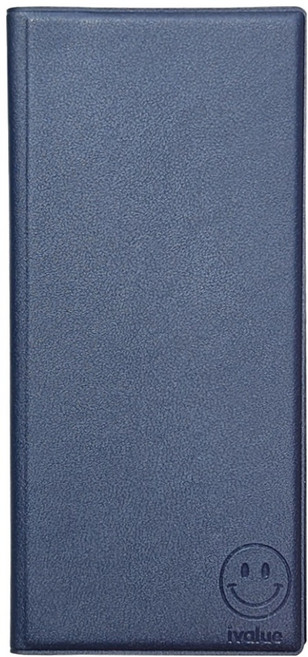 아이벨류 바이폴드 가죽 골프지갑, 네이비, 1개