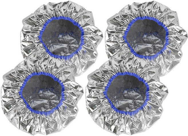 난리시스터즈 알루미늄 호일 셀프 염색 6수 헤어캡, 4개, 블루