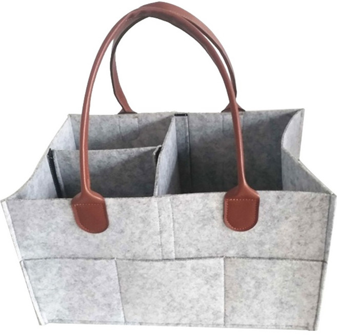 로시테라 다용도 기저귀 정리함, 라이트그레이 + 가죽