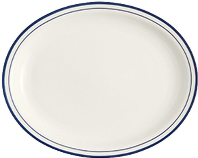 시라쿠스 킹스인 타원 접시 29cm, 미드나잇 블루, 1개