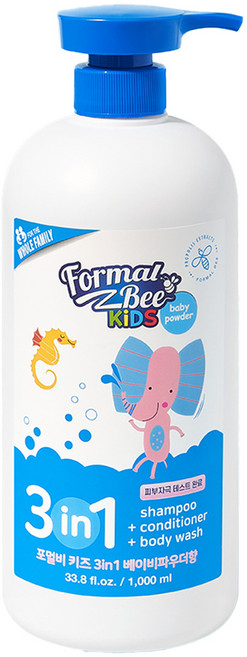 포멀비키즈 3in1 베이비파우더향, 1L, 1개