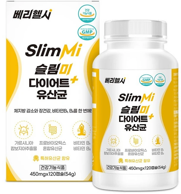 베리헬시 슬림미 다이어트 유산균 54g, 1개, 120정 - 쿠팡