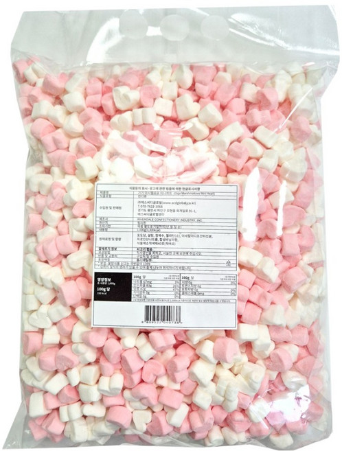 기가 마시멜로우 미니하트, 1kg, 1개